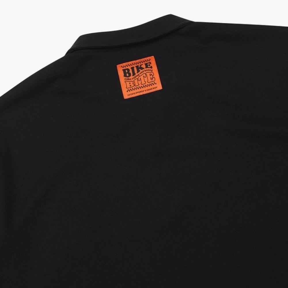 Le Coq SporTif Half Zip Polo Collar T shirT Blk   qp213cTs41