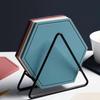 OUNONA Coaster Storage Holder, Rack, Coaster Holder, Coaster Stand, Shelf, Organizer, Iron, Triangular, 3D, Stylish, Plate Storage, Drainer, Kitchen