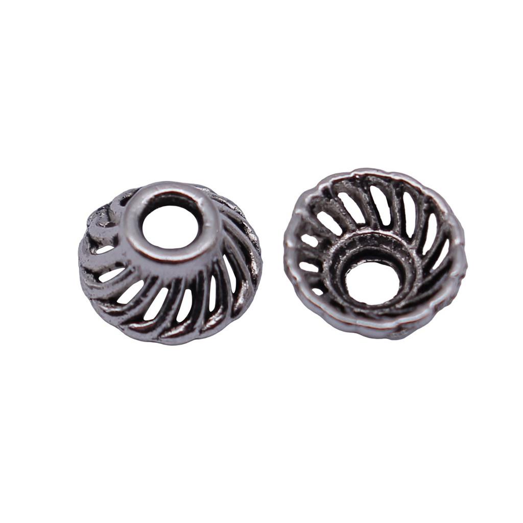 Multi Color Swirl Flower Bead Caps Spacer Beads For Jewelry Making Components