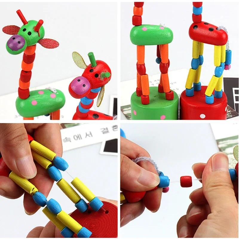 Montessori Educational Toy Kid Playthings Ideal for Children Early Learning Exercise Infant Fingers Flexible Materials Giraffe Plaything Gift