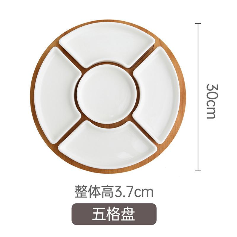 Ceramic Snack Platter Fruit Plate Dried Fruit Plate Snack Plates Candy Bowl Dessert Plates Dim Sum Dish Refreshments Tray
