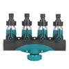 4 Way Hose Splitter Metal Valve Water Distribution Controller Connector Garden Lawns Product