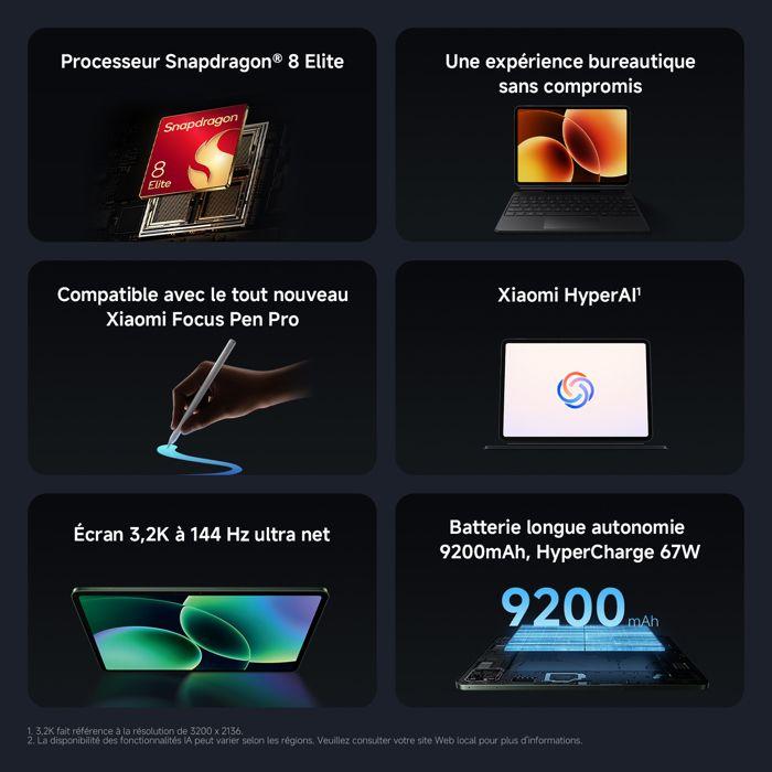 Xiaomi Pad 8 Pro Bleu 12G RAM 512GO Processeur Snapdragon® 8 Elite