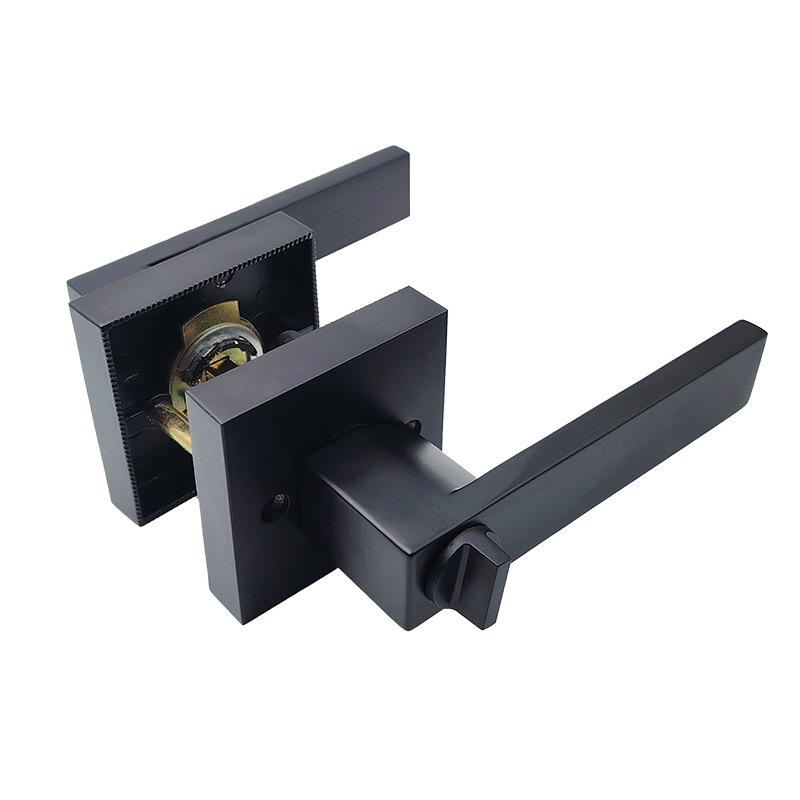 Modern Heavy-Duty Aluminum Alloy Bedroom Door Lever Handle Lock