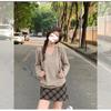 Womens V-Neck Long Sleeve Knit Sweater Loose Fit Solid Color Casual Basic Top Winter