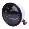 110mm 4 3 8in Drehzahlmesser 7 Farben Hintergrundbeleuchtung DC 9 32V 3000RPM Anzeige mit Betriebsstundenzähler für Auto Yacht Wohnmobil Boot LKW Schwarz