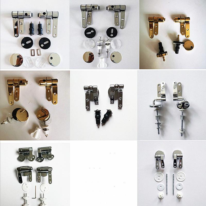 Toilet Seats Stainless Steel Slow Drop Quick Release Hinge,Toilet Seats Lid Solid Wood Resin Gold Silver Hinge Fittings Slowly