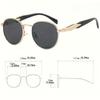 1pc Women Men's Oval Shape Frame Fashion Glasses Stylish PC Lenses for Casual Attire