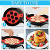Nonstick Pancake Molds Ring Silicone Fried Egg Mould Reusable Pancake Maker Egg Ring Kitchen Cooking Baking Tools (Round Shape)