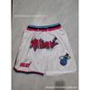 Miami Heat Basketball Shorts Men City White Black Rainbow Print Performance Sportswear Cotton Athletic Pants