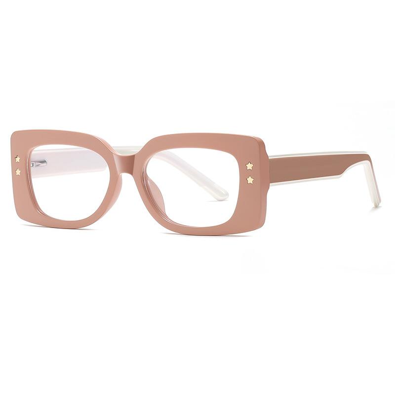 Fashion Women Reading Glasses Square TR90 Computer Anti-Blue Light Women Men Presbyopia Hyperopia Eyeglasses Stars Decorative