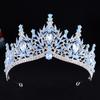 DIEZI Corona Tiara Barocca Vintage con Cristalli AB per Donne Ragazze Matrimonio Festa Elegante Lusso Corona di Strass Acconciatura Gioielli