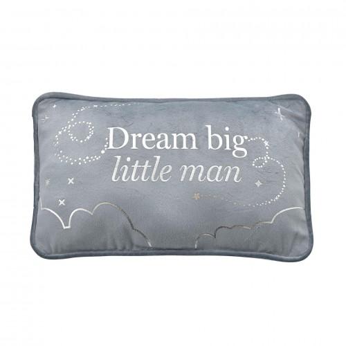 Bambino Rectangle Velvet Cushion Little Man 33cm
