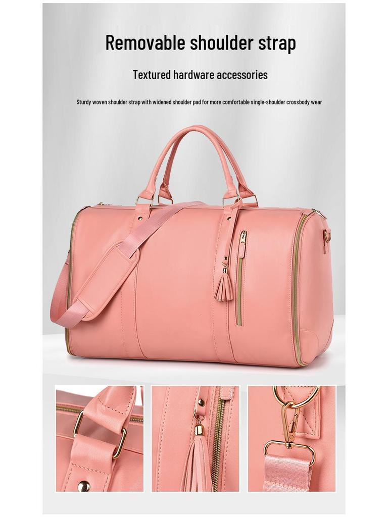 Multifunctional Travel Handbag: Large Folding Overnight & Trolley Suit Bag for Women