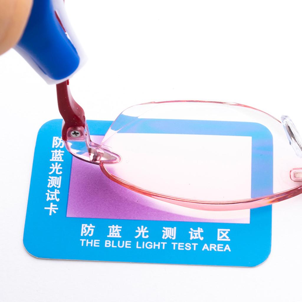 Professional Anti-Blue Light Test Detection Card Blue Light Generator Card Glass