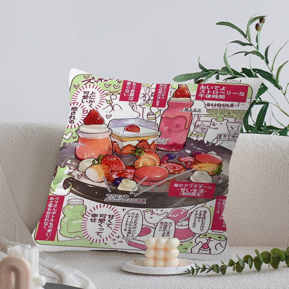 

Delicious Japanese food Pillowcases Home Bedding Decorative Pillow Cover Wedding Super Soft Pillow Case 12x12Inch