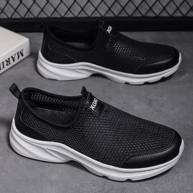 YRZL New Men Sneakers Men Loafers Summer Walking Shoes Fashion Breathable Mesh man Casual Shoes Men Flat Size 38-47 Walking Shoe
