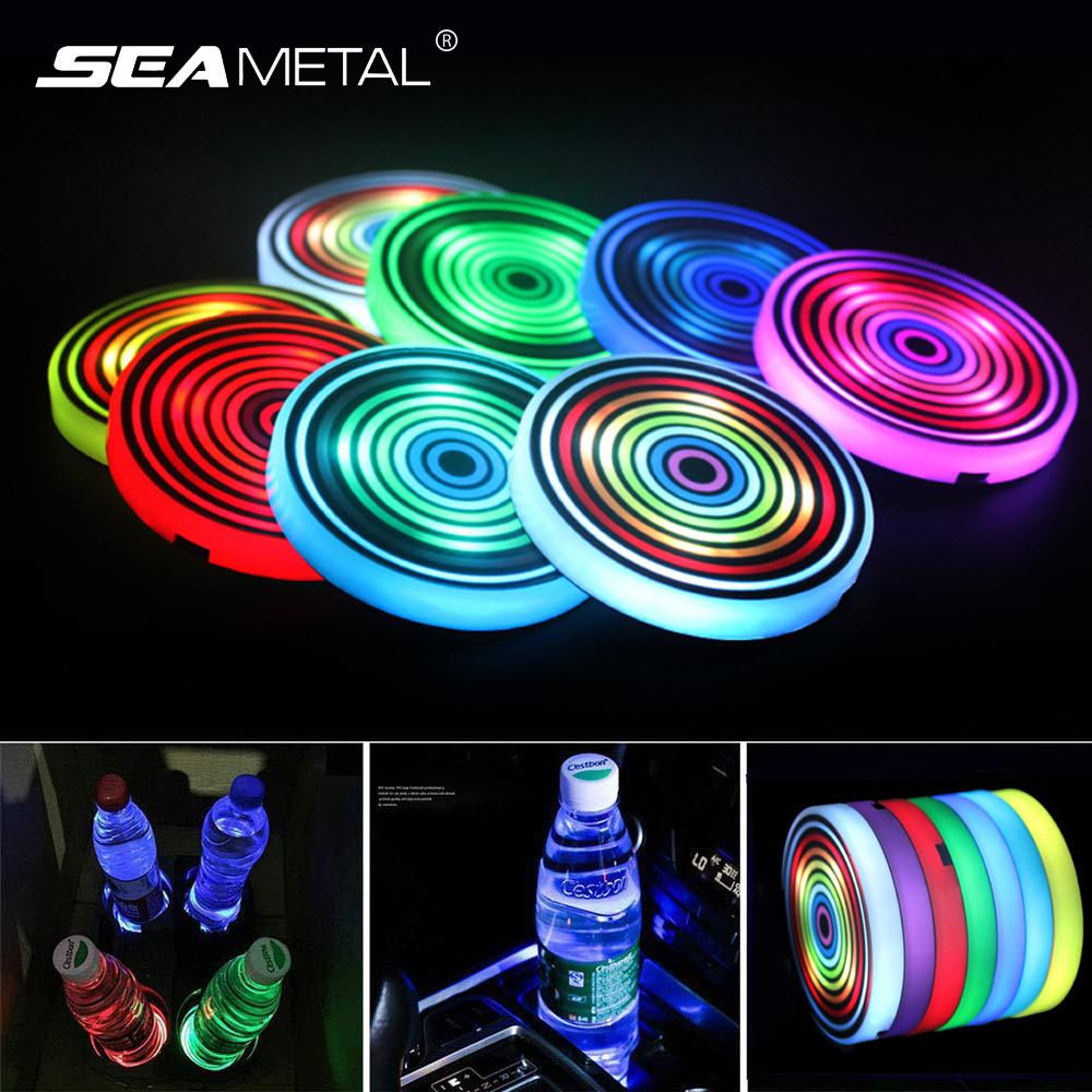 Buy Universal Car LED Cup Holder Practical AntiSlip Cup Mat Light