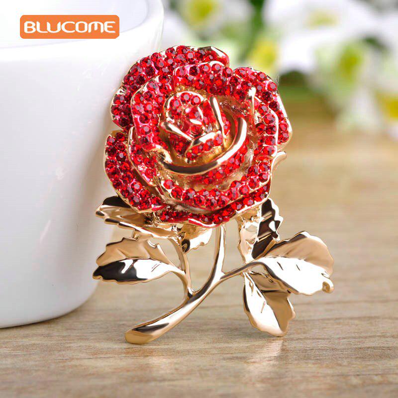 

Брошь свадебная бутоньерка красный