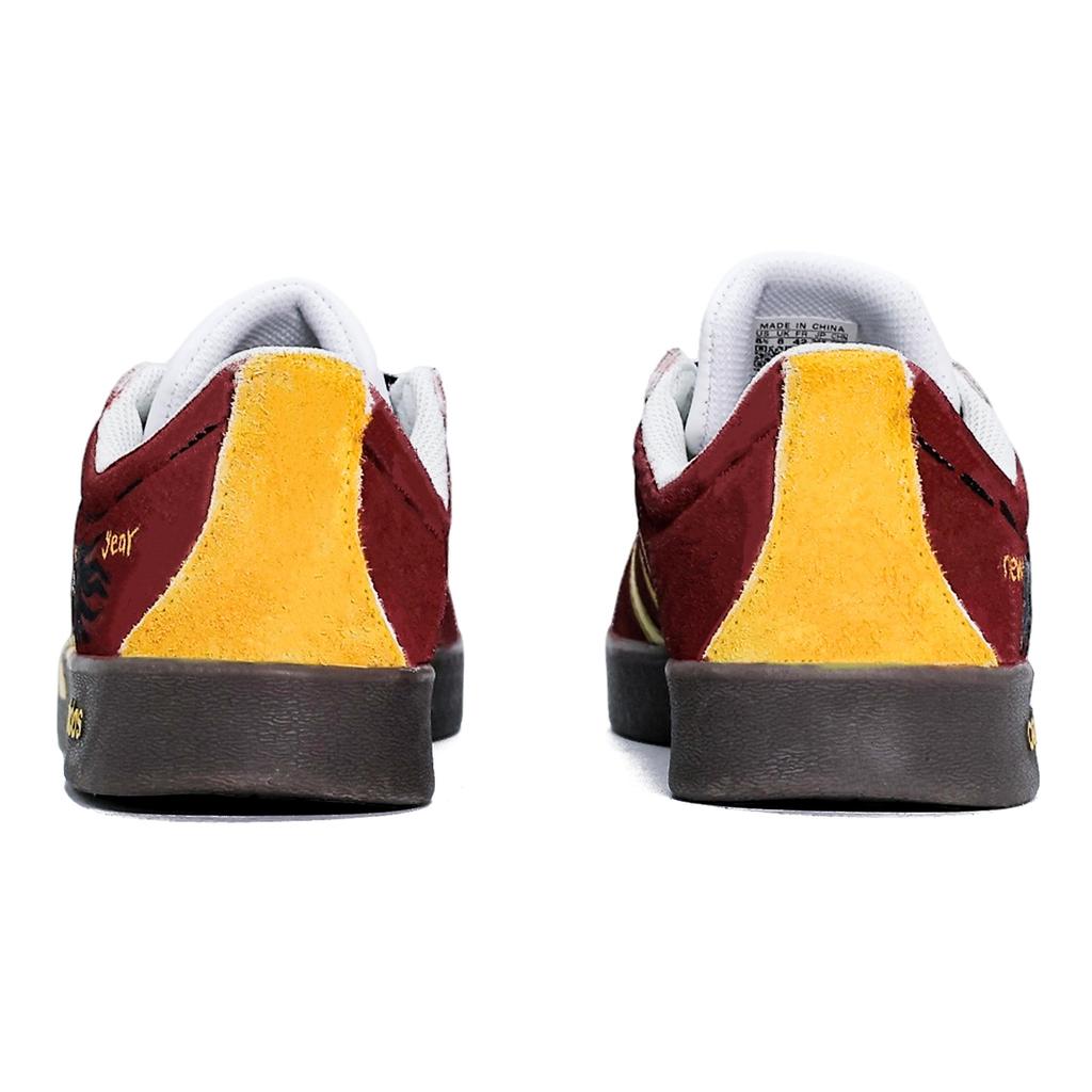 Adidas Vl Court Classic Cushioning, Wear Resistant Low top German Army Trainers Unisex Red Yellow HQ1802(Team910-)