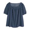 New Round-neck Blouse - Elegant Business Casual Pullover with Polka Dots - Large Size Women's Shirt