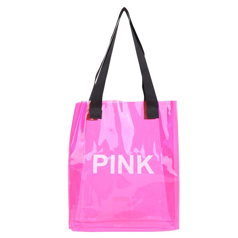 

Прозрачная сумка-тоут Водонепроницаемая ПВХ сумка-желе через плечо Сумки для хранения большой вместимости Пляжная сумка для плавания кофейный