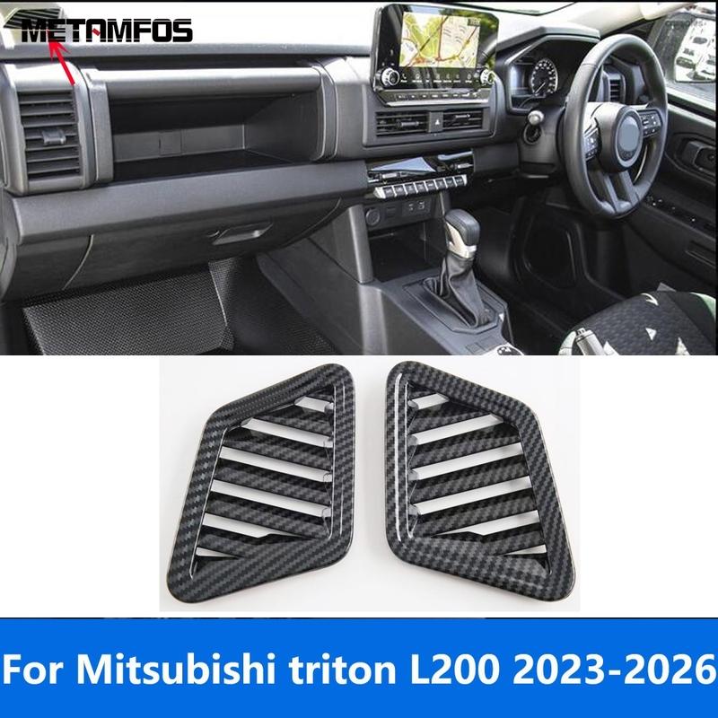 

Front Air Vent Outlet Cover Trim Frame For Mitsubishi triton L200 -2025 2026 Carbon Fiber Interior Accessories Car Styling