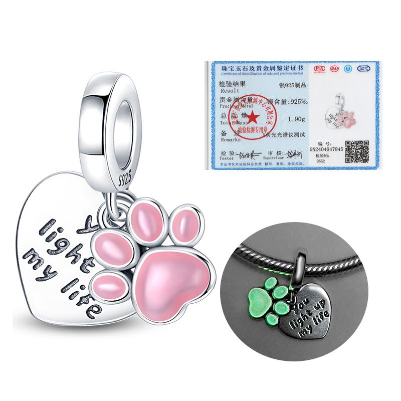 Original Charms Copper Good Life Heart Pendant Charm Beads Fits 3Mm Original Bracelets For Women Diy Fine Jewelry Gifts New