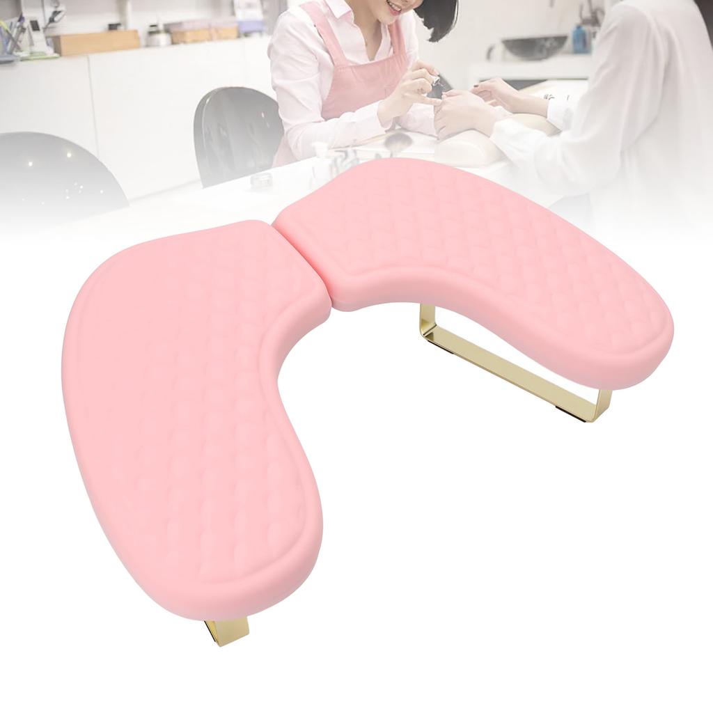 2 Stück Nagel Armlehne PU Weich Bequem Rutschfester Boden Maniküre Handkissen für Salon