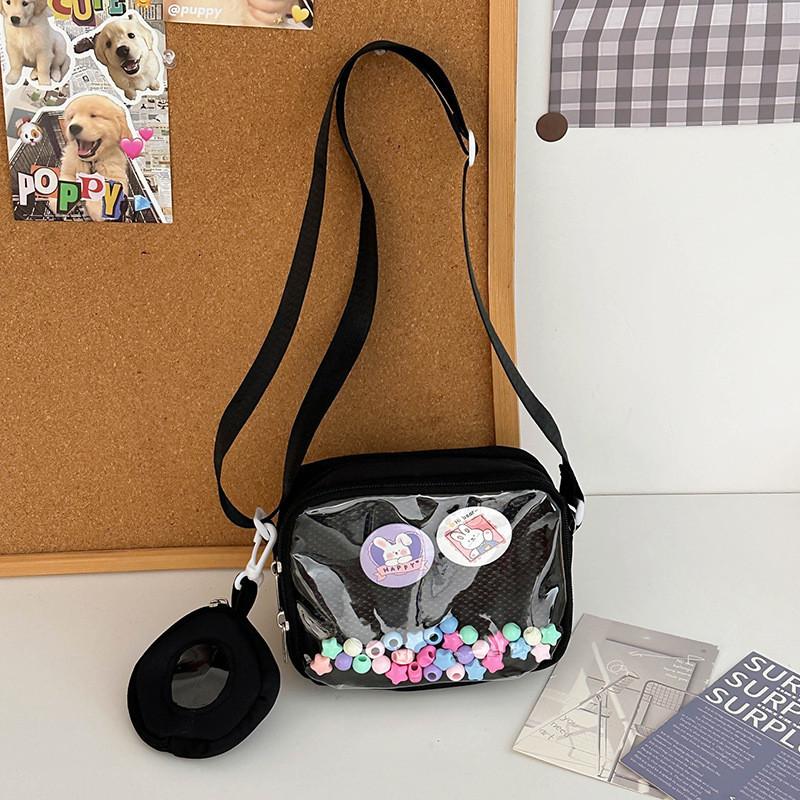 Girl Pvc Small Crossbody Bag With Zipper Pocket For Daily Casual Use