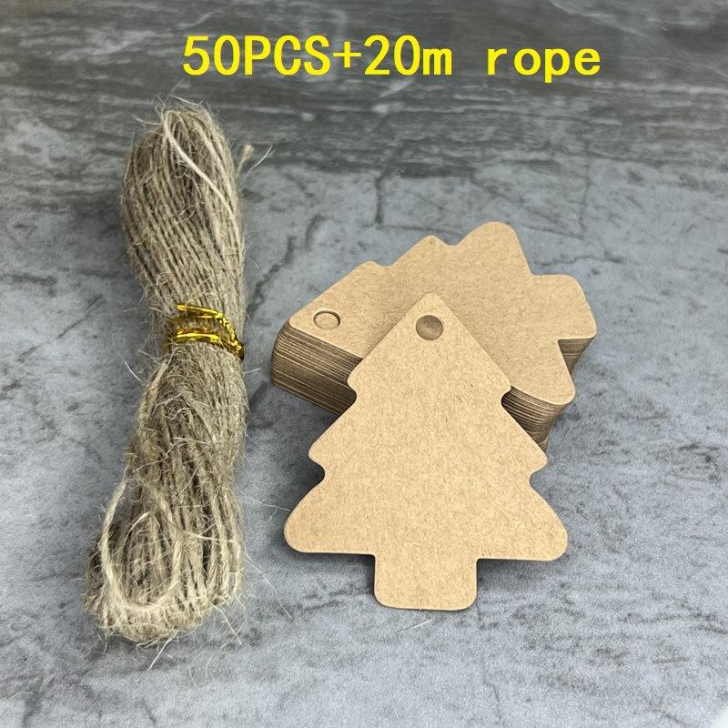 

50 шт. Бумажные бирки в форме дерева, бирки из крафт-картона, бумажные карточки, бирки для DIY, рождественские/свадебные сувениры для вечеринки, пустые подвесные бирки, подарки темные хаки