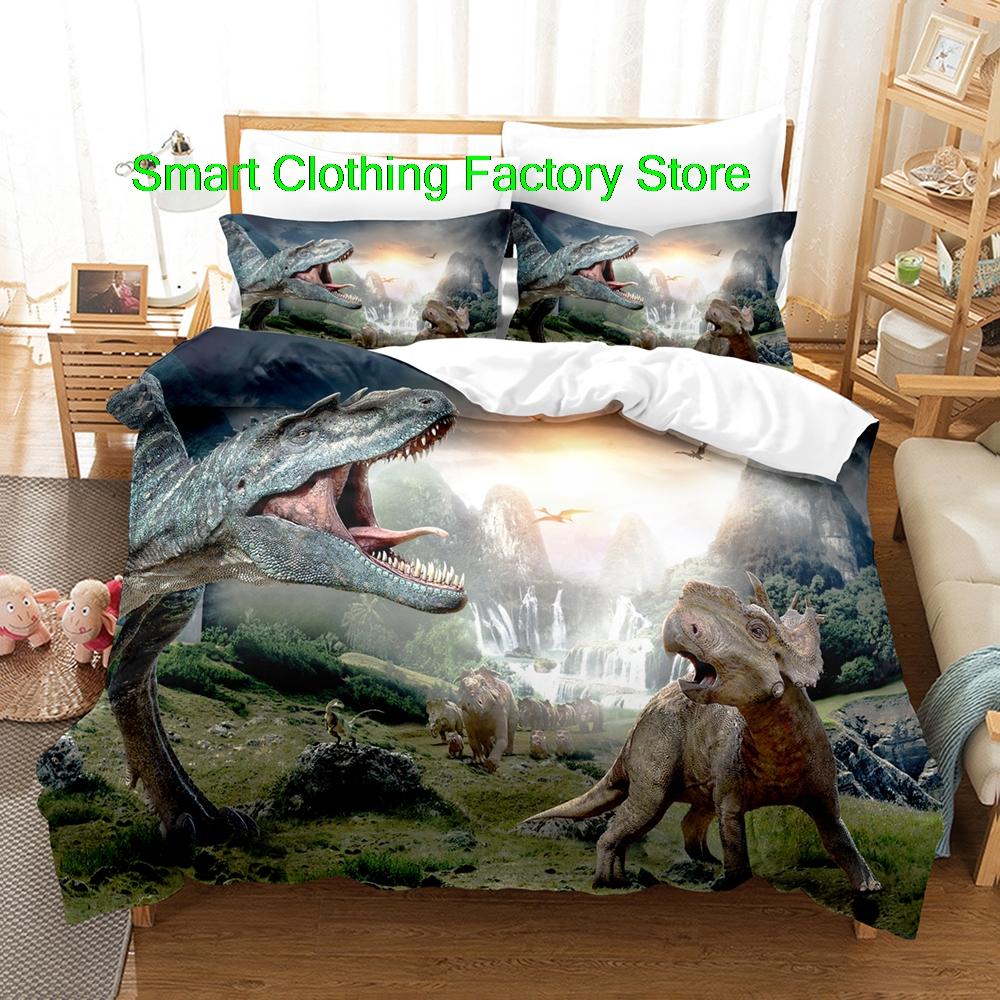 

Comforter Single Twin Full Queen King Size Bed Set Teenagers Bedroom s Bed Walking With Dinosaurs Bedding Set Comforter (quilt)-EU Single(135*200cm)3pcs