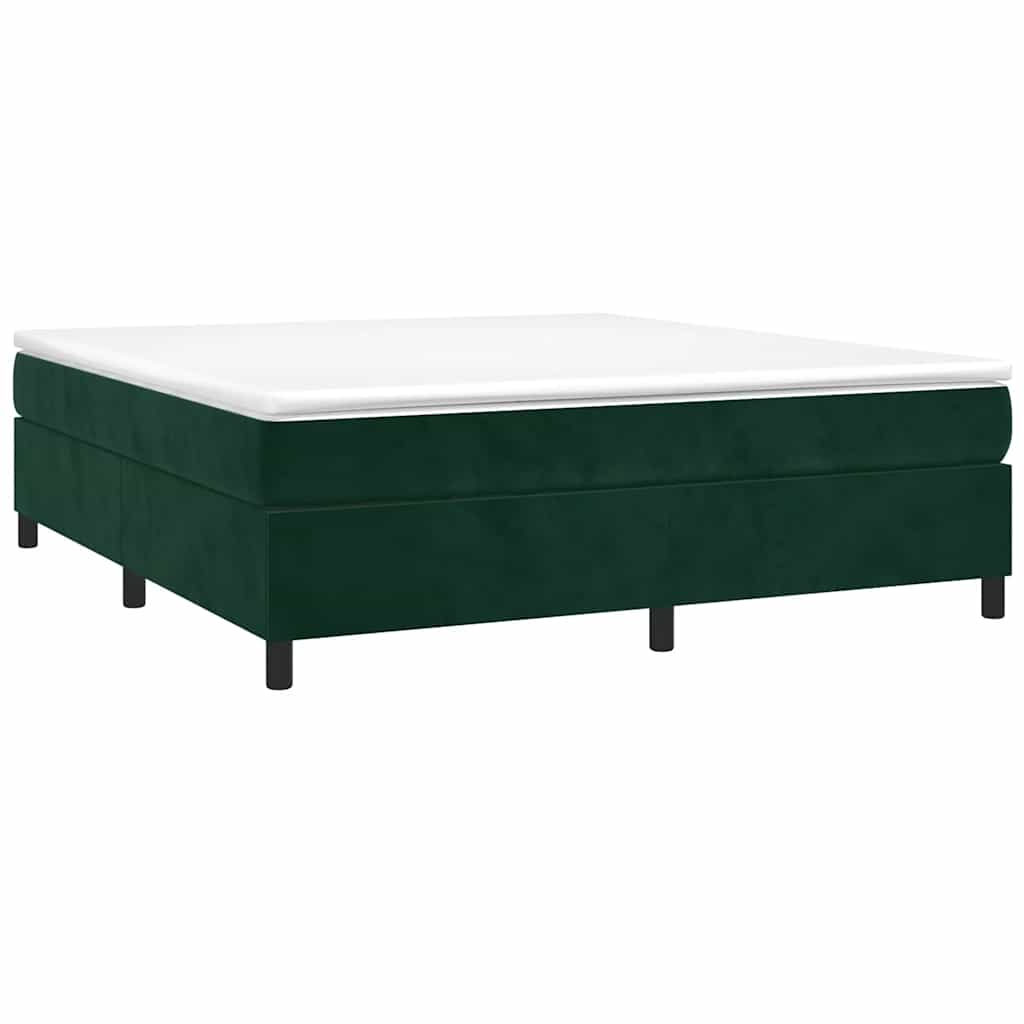 Vidaxl Bedframe Zonder Matras, Donkergroen, 160X200 Cm, Fluweel