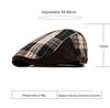 Autumn new hat men's plaid beret retro cap women's casual forward hat winter newsboy hat warm tide