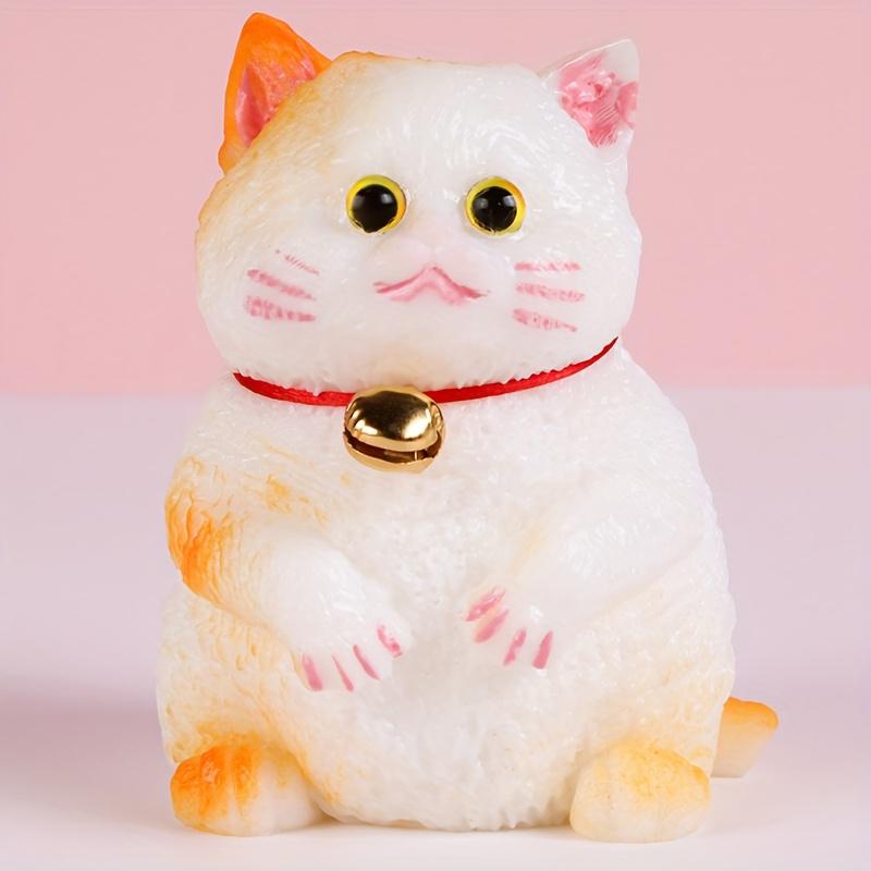 Handmade Cute Small Cat Taba Squishy Toys Stress Relief Ornaments Decompression Soft Sensory Squeeze Fidget Toy For Adults Kids