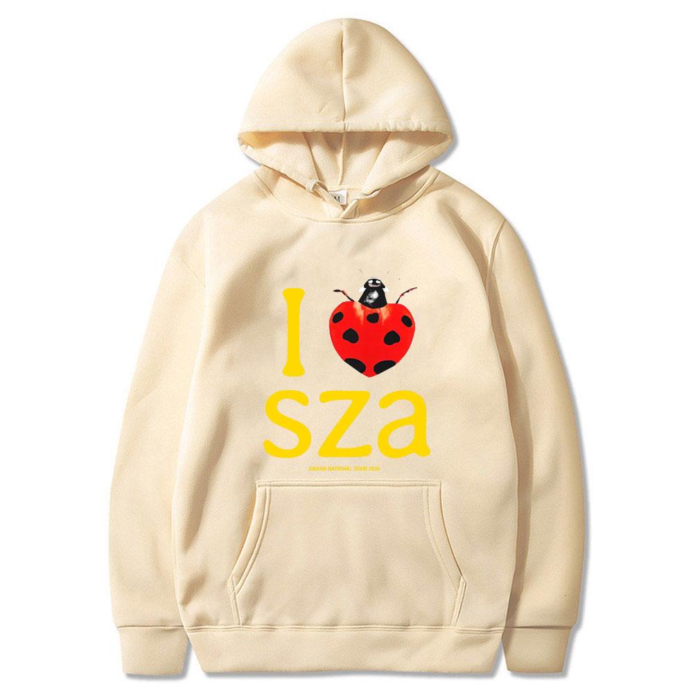 I Love SZA Grand National Tour 2025 Graphic Hoodie Men Women Hip Hop Oversized Sweatshirt Men's Casual Fleece Vintage Hoodies