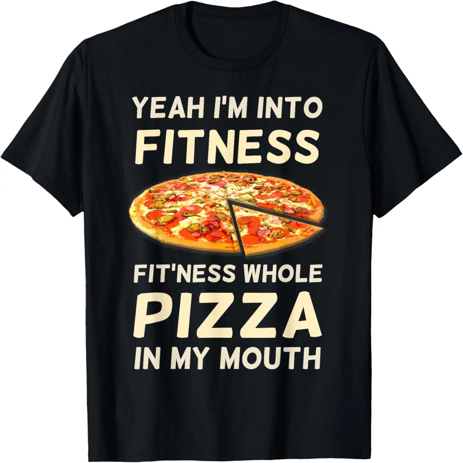 

I m Into Fitness Fitness Whole Pizza In My Mouth T-shirt T-Shirt XXXXXL чёрный