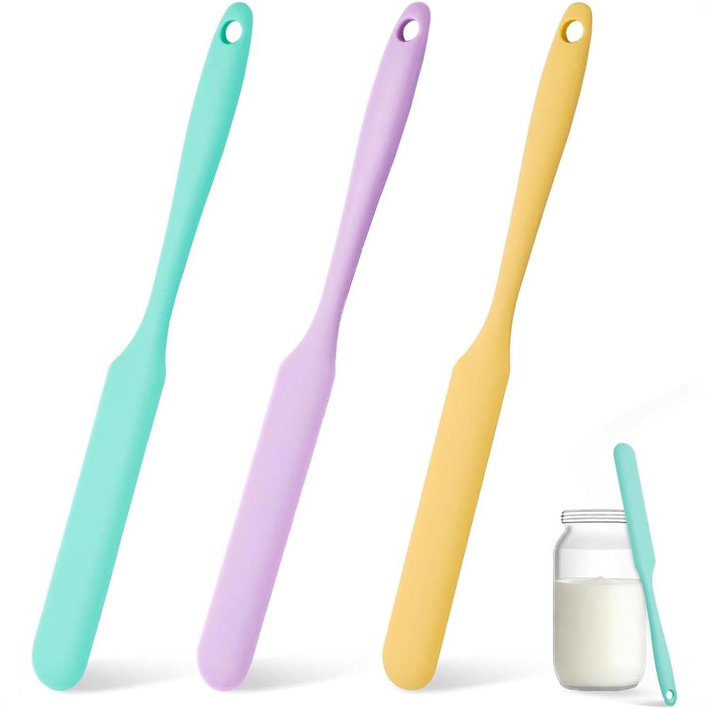 

3 шт. Силиконовая лопатка для банок, бутылок, контейнеров, для смешивания, соскребания