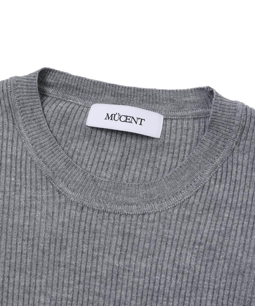 Mucent Arimo Round Neck Crop Ribbed Knit (3 Colors)
