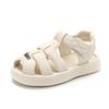 Children's Closed-Toe Sandals Anti-Slip Thick-Sole Beach Shoes for Girls, Hollow-Out Fashionable Casual Kid Sandals