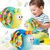 Hand Held Infant Rattle Puzzle Early Education Snail Rattle Plastic Ball Color Festival Can Send Birthday Christmas Gifts