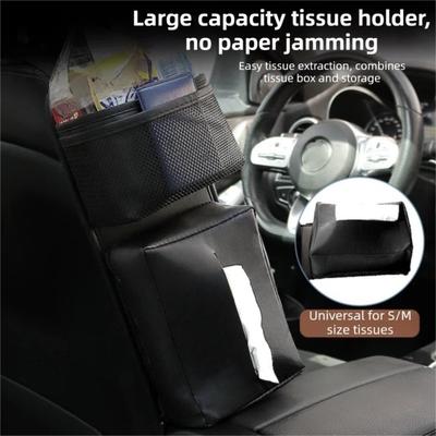 Multi-Functional Car Seat Hanging Organizer Tissue Box Auto Seat Box  Vehicle