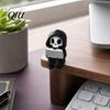 Versatile Desktop Decoration Grim Reaper Reading Figurine, 3D Printed Mini Skull Statue, Fun Sculpture Cute Gothic Skeleton Ornament for Bookshelf,
