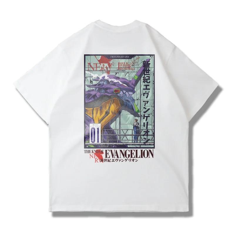 Classic Anime EVA New Century Evangelion Manga Graphic Print T-shirt Men Women Streetwear Harajuku Y2K Fashion Casual Oversized Top Summer New Tee