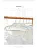 Non-slip, no-mark, reinforced plastic clothes hanger with no shoulder bumps for home use and air drying.