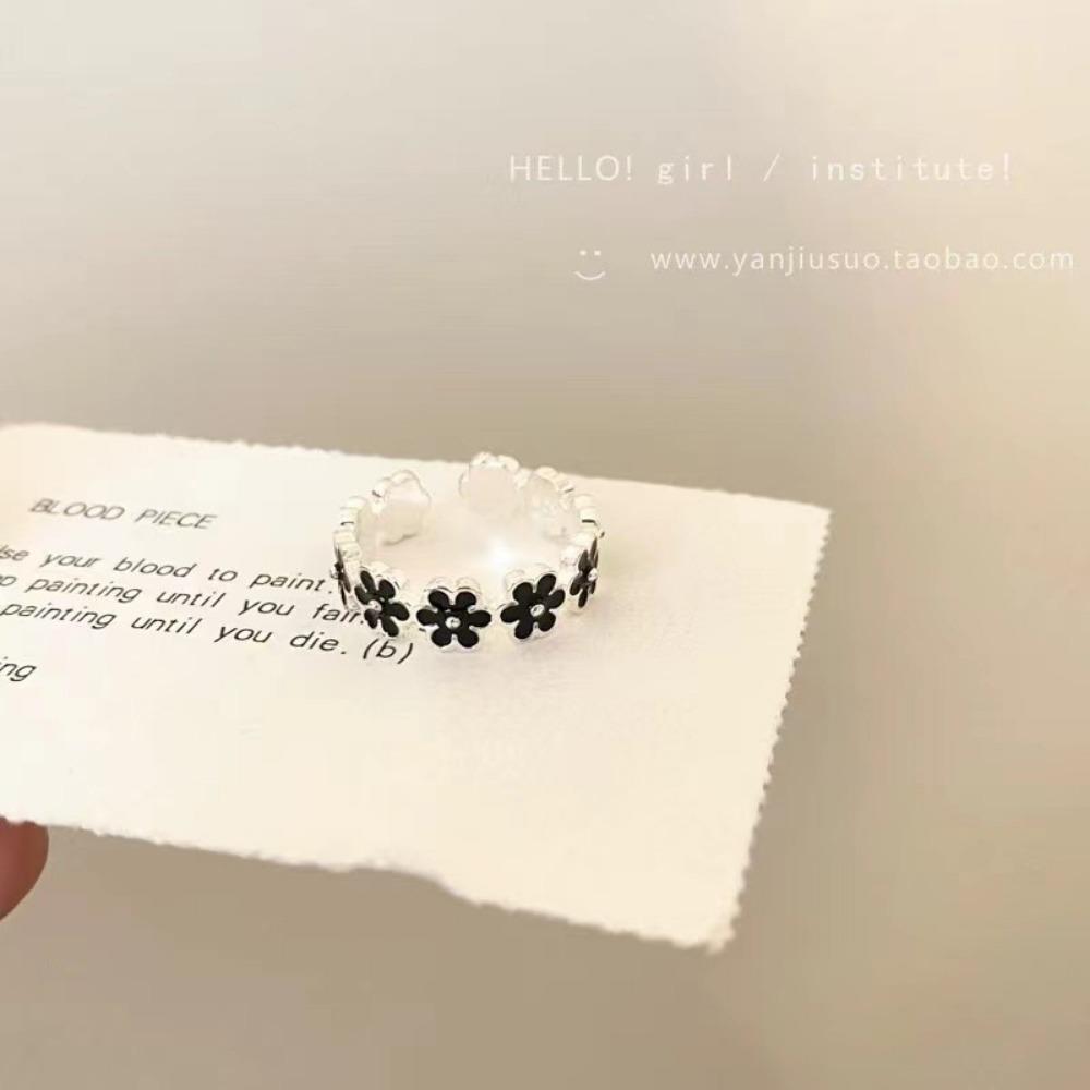 French Retro Blue Butterfly Ring Design Sense Temperament Personality Simple Cold Sense Versatile Ring