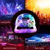 Bright Led Light Up Sensory Toy Flashing Tambourine Musical Instrument Shaking Party Atmosphere Child Toys Random Color