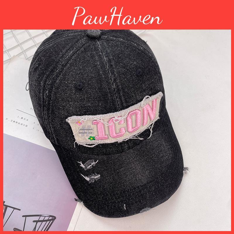 Denim Retro Washed Baseball Cap With Letter Embroidery Design For Use Outdoor