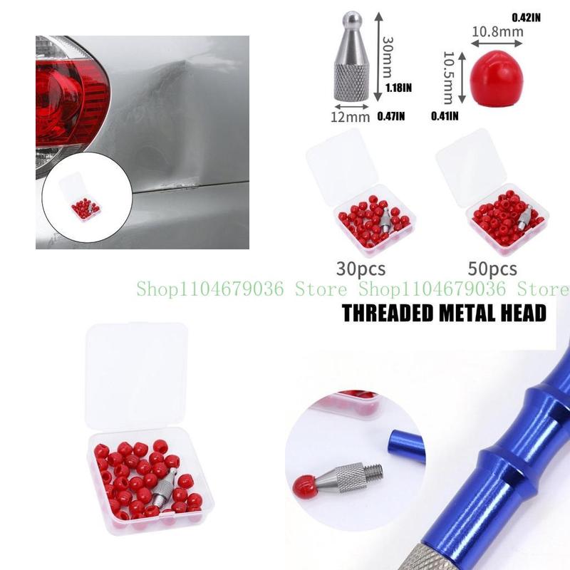 652F 30Pcs/50Pcs Manual Tool Knocks Down Head Dent Repair Hammer Car Dent Repair Tool Accessories Head with Top Cover