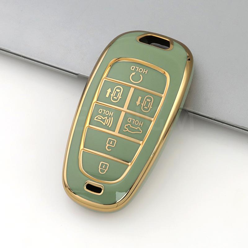 7 Buttons Tpu Car Key Case Cover For Hyundai Santa Fe Tucson Ioniq 5 Atos Prime Solaris For Hyundai Palisade